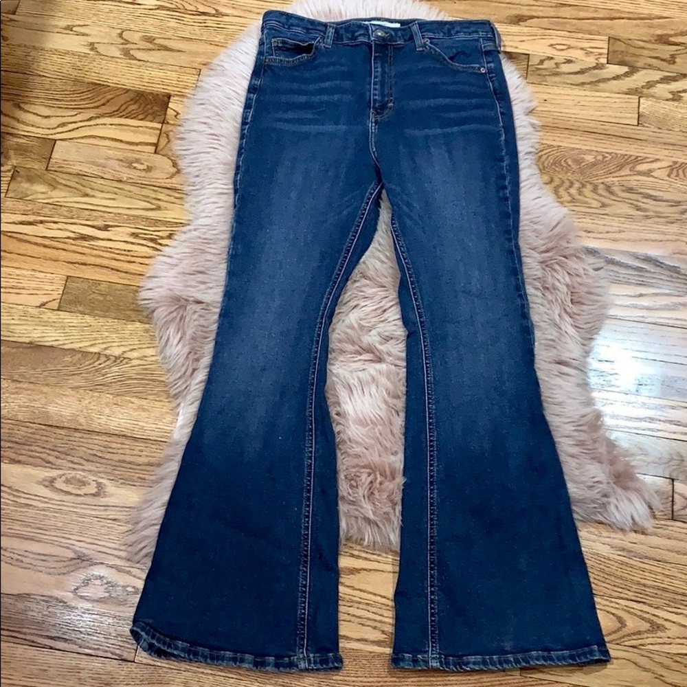 TopShop Moto Jamie Flare High Rise Jeans
